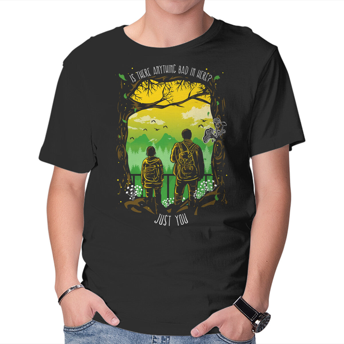 Unisex Crew Neck T-Shirt Just You Graphic Short Sleeve Casual Tee XS
