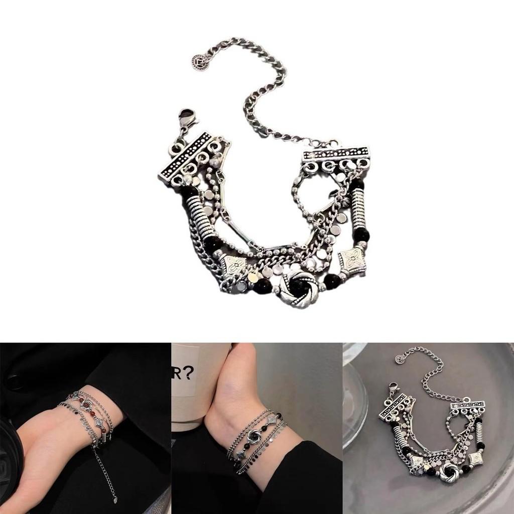 Premium Summer 2024 Alloy Bracelet With Exquisite Ethnic Design In Black