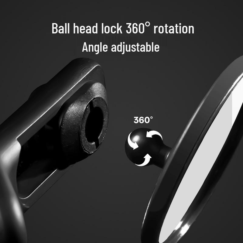 360° Adjustable Stainless Steel Rearview Mirror for Road Bike Handlebars