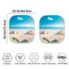 Turtle Pattern Car Sunshade Set: Universal Aluminum Foil Heat Insulation Cover (2-Pack)