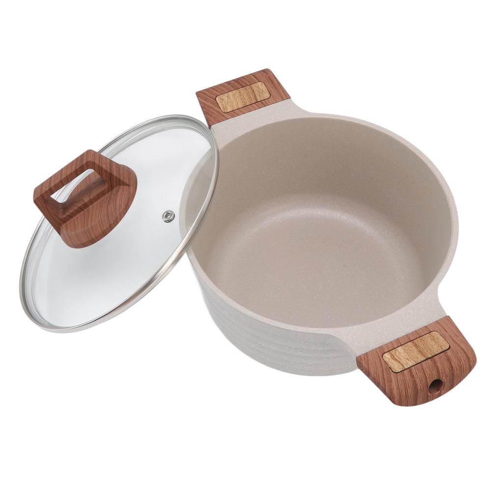 Double Ear Soup Pot Prevent Sticking Fast Heating Visible Elegant Universal Dutch Oven with Lid for
