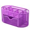 Metal  Desk Organizers Office Supplies Pencil Holder Sliding Drawer Mesh Desktop Organizer with 6 Compartments