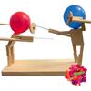 Handgemaakte Houtenhek Poppen Ballonnen Spel - Bordspel 2025 Ballon Bamboe Man Gevecht, Man Gevecht Bots Arena Volwassen Feestspellen voor Groepen (met 100