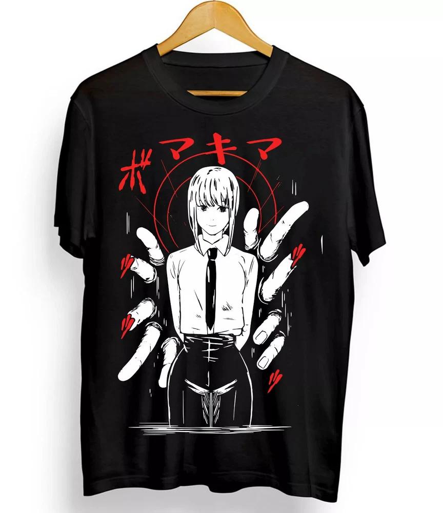 Chainsaw Unisex Makima TShirt PochitaAnime All Size Blackchainsaw Unisex Power S