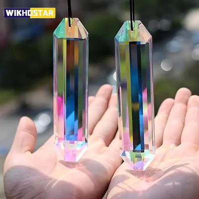 2 piezas de atrapasol, colgante de prisma de cristal para ventana, adorno colgante de jardín de fabricación de arcoíris de cristal, decoración de arte para el hogar, jardín