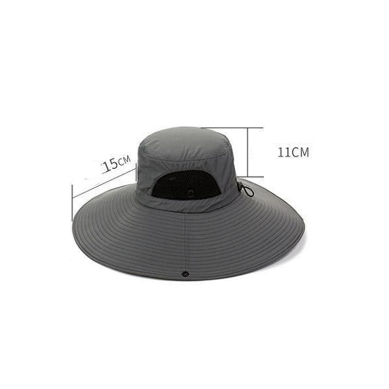 Mesh Fisherman Hat UV Protection Breathable Foldable Breathable Camping Bucket Cap Summer Anti Sun Hiking Outdoor Beach Caps