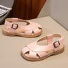 Summer Kids Closed-Toe Hollow Out Beach Sandals, Soft Sole Casual Princess Shoes for Boys and Girls