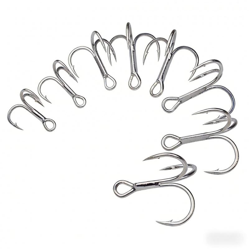 High-carbon Steel Blood-groove Lure Anchor Fish hook15Pack of Universal Saltwater and Freshwater Fishing Hooks with Thickened Re