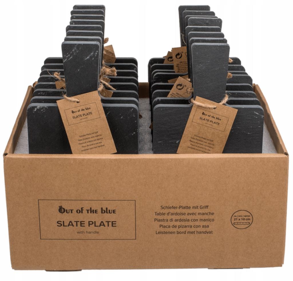 Stone Slate Coaster Display Tray 21x10 cm