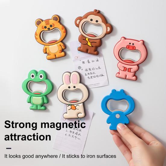 Magnetic Bottle Opener Pig Monkey Rabbit Shape Stainless Steel Opener Beer Cap Remover Fridge Decoration