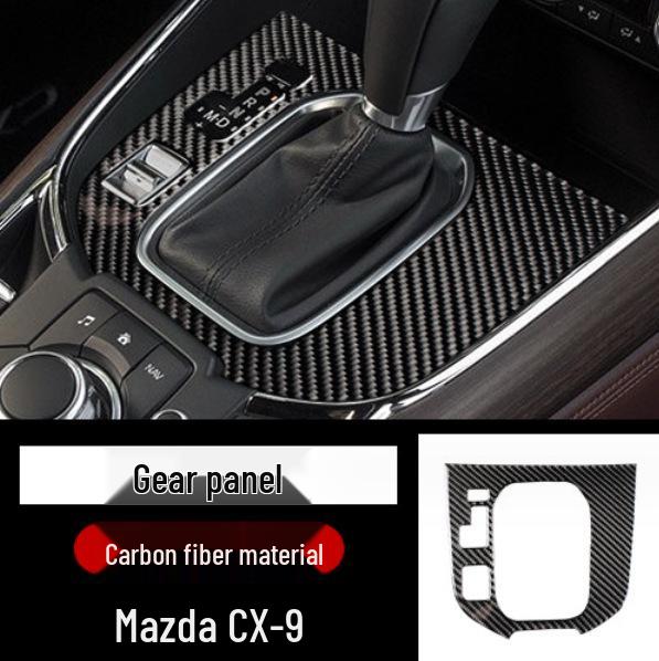 Mazda CX-9 Carbon Fiber Interior Gear Door Console Panel Stickers
