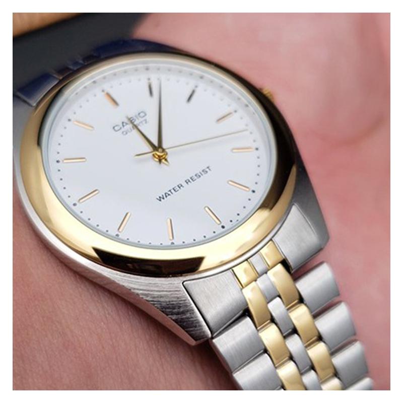 Casio STANDARD Series ENTICER Series Classic Business Waterproof Quartz Movement Stainless Steel Strap Japanese and Korean Watch Men's MTP-1129G-7A