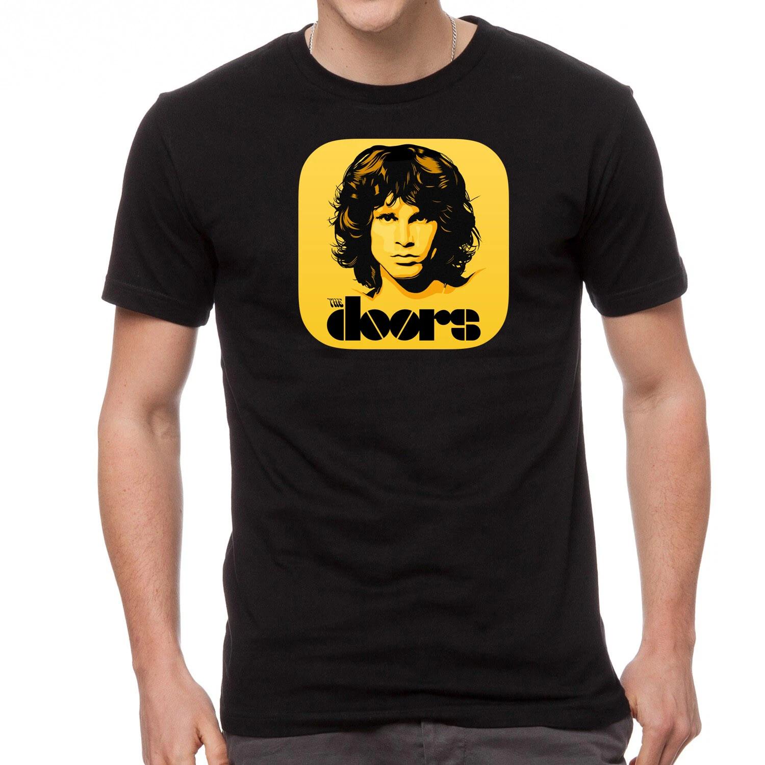 

JIM MORRISON THE DOORS Black T-shirt -682- S