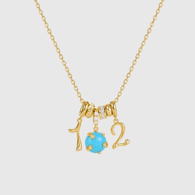 

Multi-Pendant Multi-Element Stainless Steel Necklace Simple And Versatile Series Style Collarbone Chain