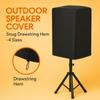 DJ/PA-System Außenlautsprecherabdeckung, Robuster Kordelzug, Faltbar & Kratzfest, Passt auf Ständer, Geeignet für Partyverleih