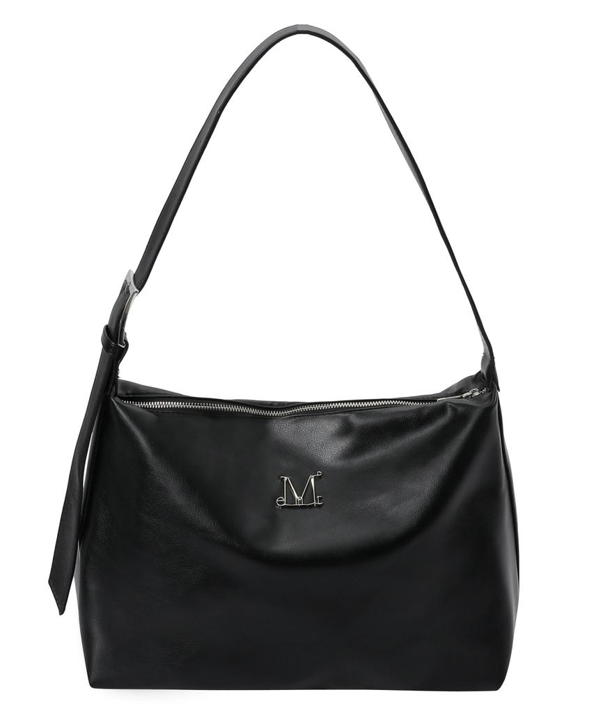 Mucent Velour Metal Logo Belt Crossbody Bag Unisex