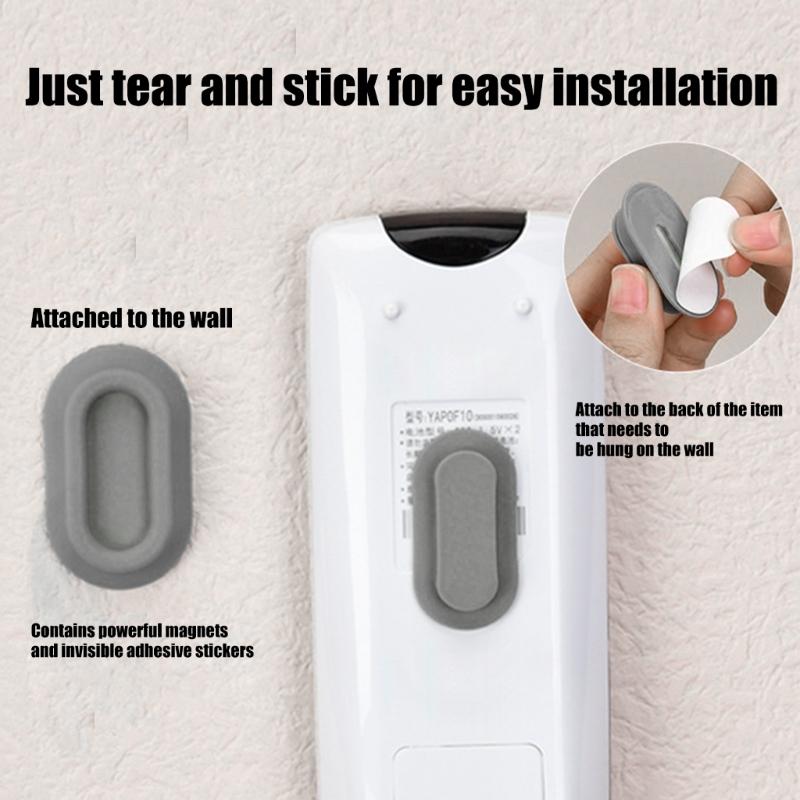 Pack of 4 Space Saving Silicone Remote Holder With Powerful Magnets Wall Mounting Storage Rack For Home Electronics