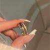 Zircon Black Sophisticated Ring For Women Unique Adjustable Style Geometric