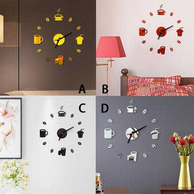 Autocollant Mural miroir en acrylique avec chiffres romains 3D, bricolage, horloge, décoration de maison, sparadrap muraux