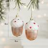 2PCS Red&white Christmas Hanging Decoration Plastic Santa Clause Christmas Tree Ornament Festival Party Supplies Xmas Baubles