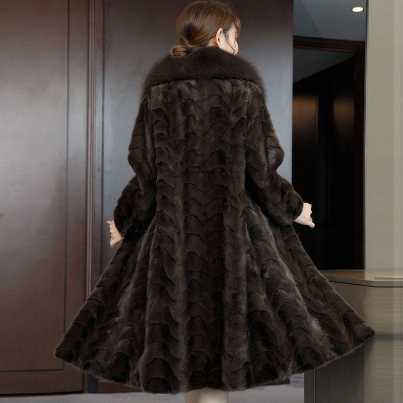Long Over-the-knee Coat for Women Plus Size Thickened Winter Outerwear Middle-aged Mother's Clothing