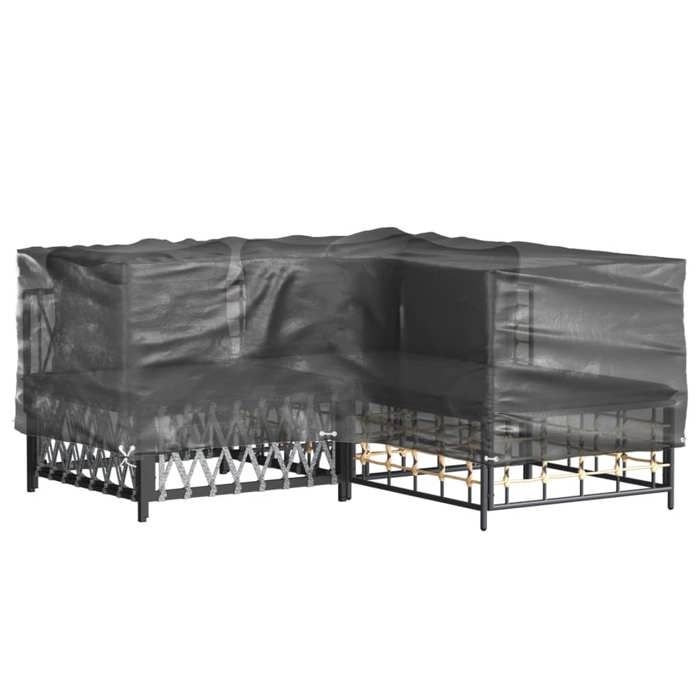VidaXL Housse de salon de jardin en forme de L 12 œillets 185x185x70cm 319313