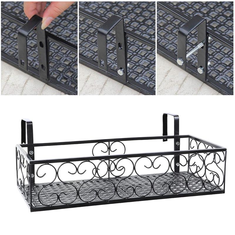For Garden Balcony Corridor Suitable Plant Rack Flower Pot Rack Plant Storage Railing Home Storage Rack