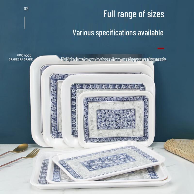 Juyue Mei Celadon Style Rectangular Draining Tea Tray