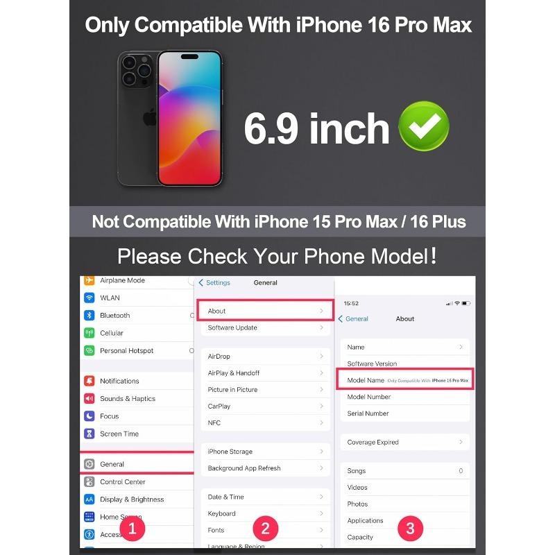 2pcs Top-of-the-line 9H+ Glass iPhone 16 Pro MAX Privacy Protection Film Grade Shatterproof & 100% Spy Proof Glass Privacy Screen
