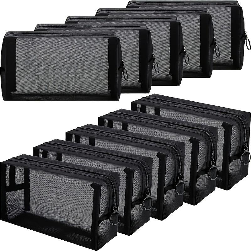 2026 10pcs Mesh Makeup Bags Portable Zipper Cosmetic Bags Breathable Travel Toiletry Bags for Home Travel Accessories Organizer