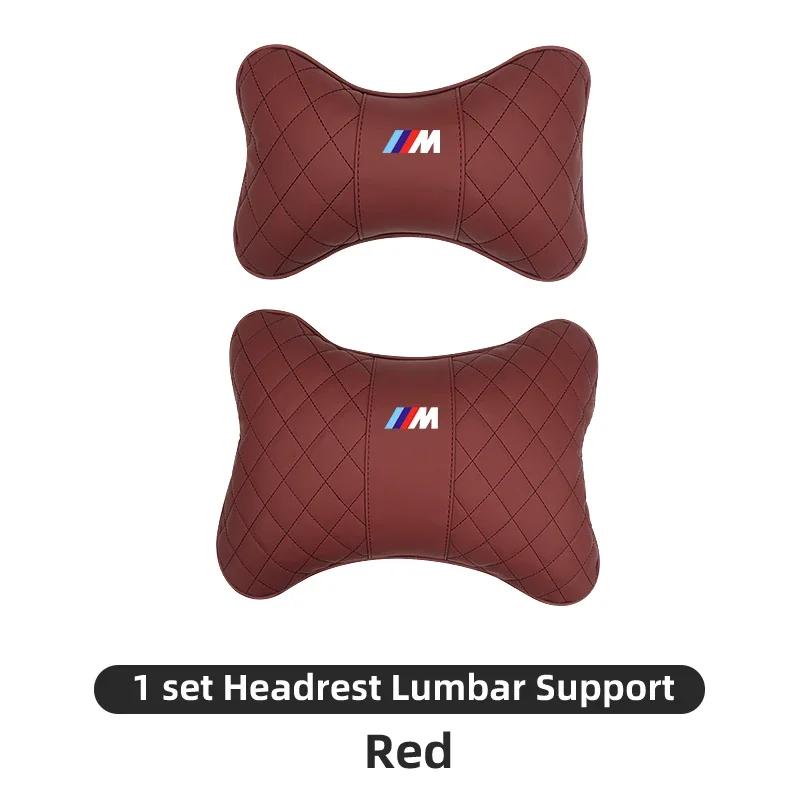 BGLX7 Car Sticker 2025 Hot For BMW Car Logo Headrest Neck Cushion Lumbar Support Memory Foam Pillow For BMW M X1 X3 X5 X6 X7 E30 E90 M