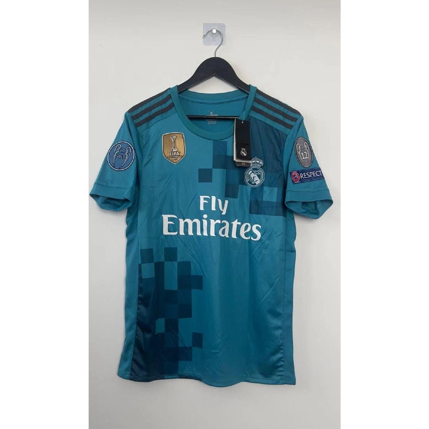 

С. Бирюзовая майка болельщика Лиги Чемпионов Роналду 2017/18 с коротким рукавом - Me S бирюзовый