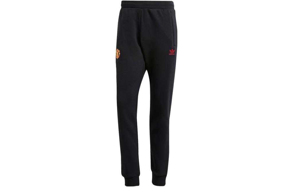 Adidas FW23 Manchester United Essentials Trefoil Pants Knitted Sweatpants Men's Black IK8709