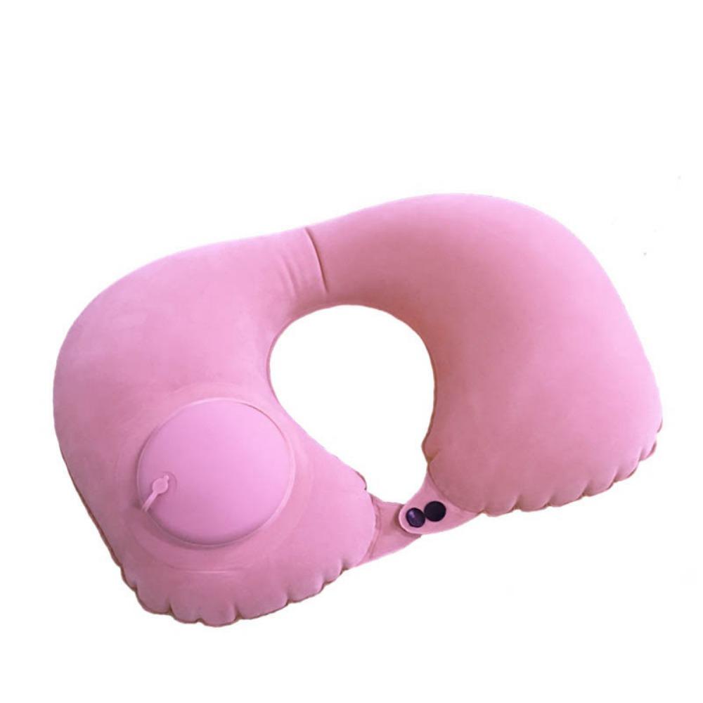 

Light Automatic Airplane Neck Pillow Travel Pillows U-Shape Cervical Vertebr Pillow розовый