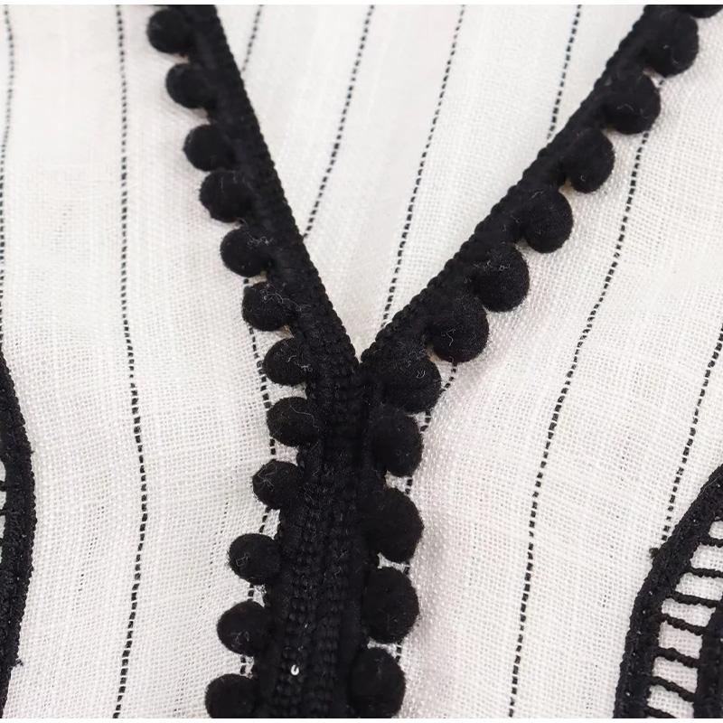 Losgebreide Patchwork Lange Jurken Vrouwen Elegant V-hals Lange Mouw Ruches Split Jurk Herfst Dame Casual Vakantie Robe