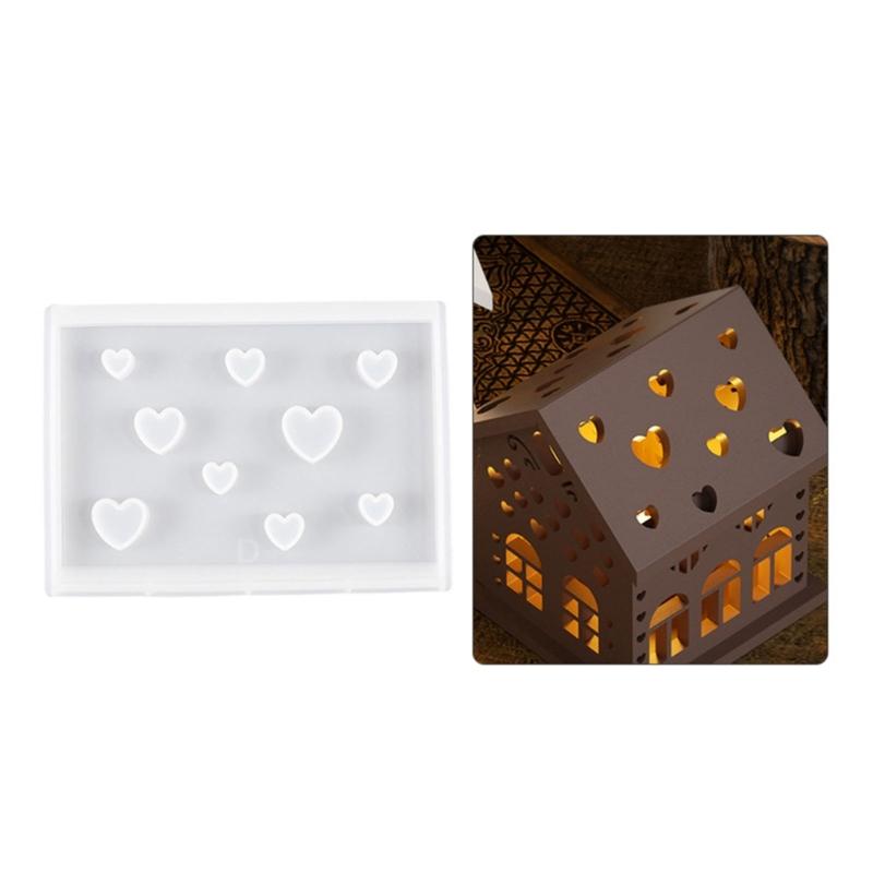Silicone Molds Christmas House Candle Molds Casting Molds Handmade Craft Supplies Plaster Molds for Candle Making