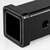 Flanged Trailer Receiver Tube 6 inch with Square Steel Construction, Side Pin Hole, and Treated Black Finish for Towing Modification Projects