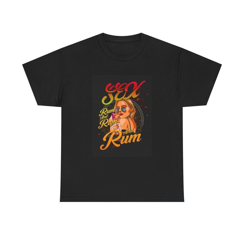 Sex And Rum Tshirt Party Beach Graphic Florida Unisex Heavy Cotton Tee