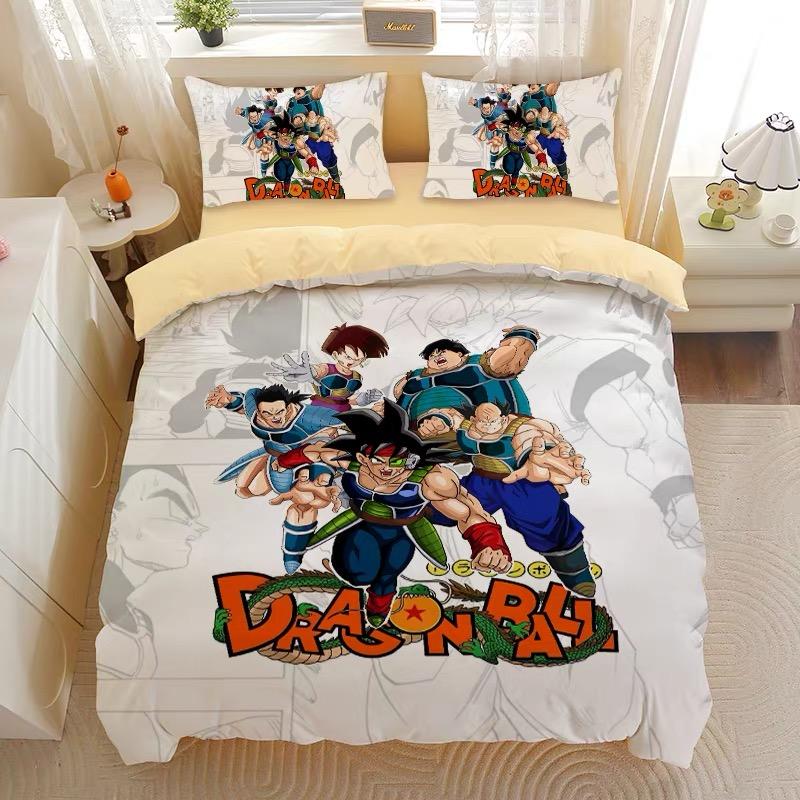 Bandai Print Dragon Ball Bedding Set Duvet Cover Pillowcase Anime Cartoon Twin Full Queen Bed Comforter Cover Boys Bedroom Gifts