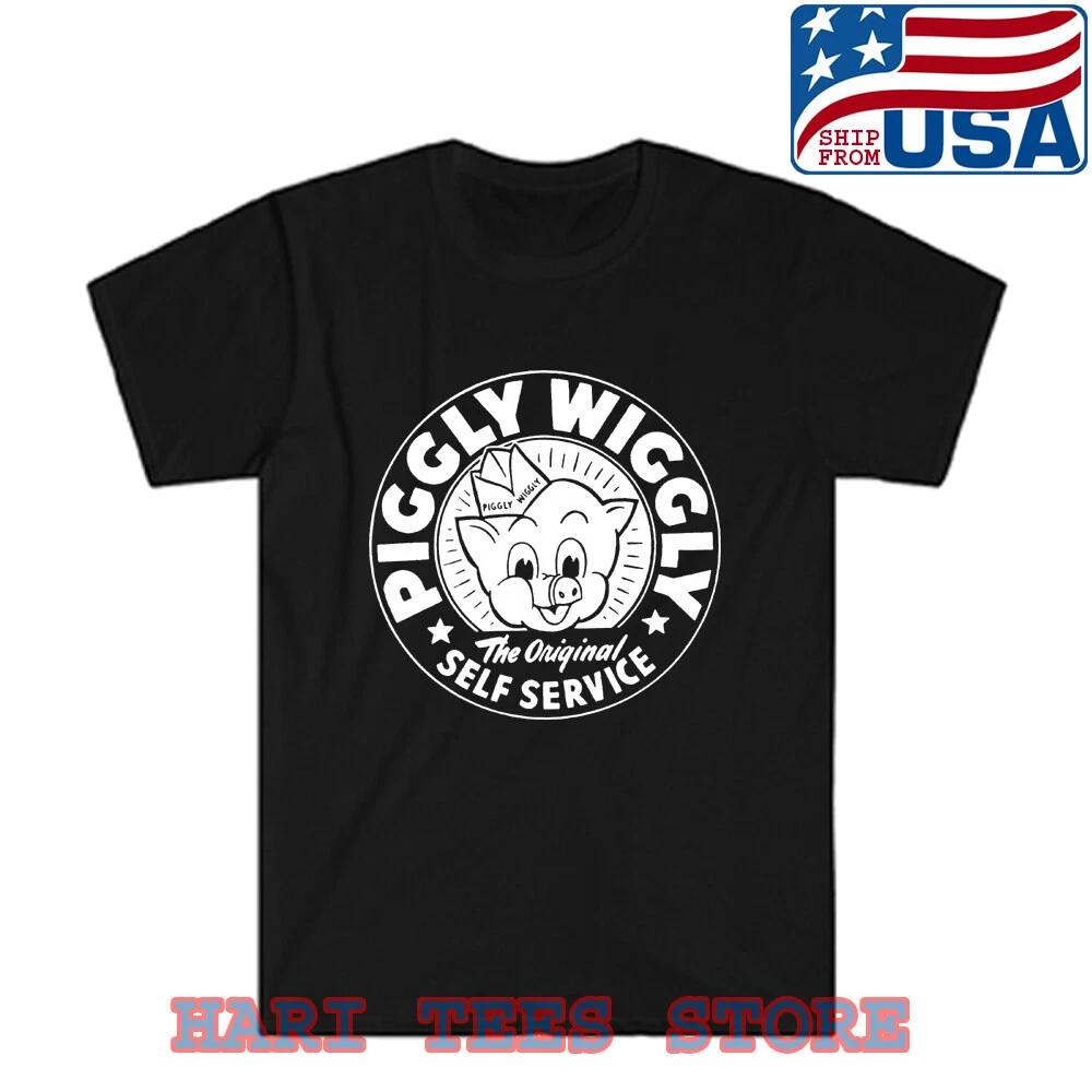 

Piggly Wiggly Self Service Store Men s Black Size S to 5XL 3XL