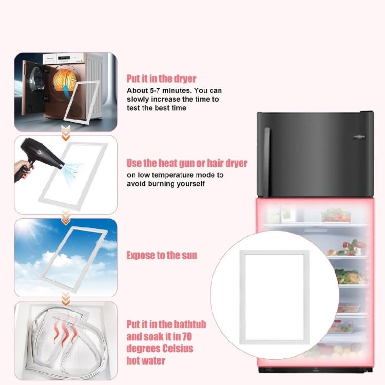 Guarnizione Sostitutiva Universale per Porta Frigorifero 28,5x42,71 pollici Design Ermetico Texture in PVC per Migliorare il Risparmio Energetico