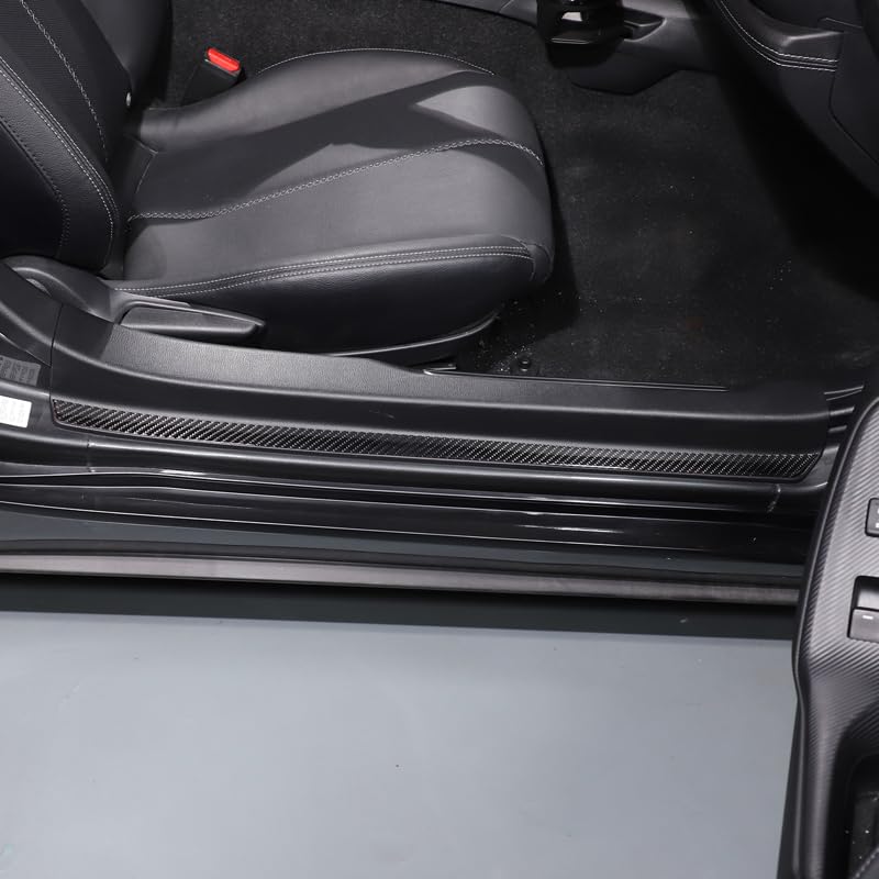 Hcilloend New Mazda Roadster RF ND Series Exterior Side Step Guard Side Molding Side Step Scuff Plate Carbon Fiber Easy Installation Type Decorative