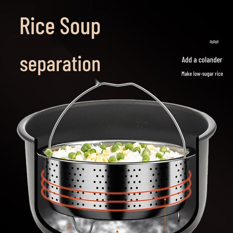 Stainless Steel Rice Water Separation Steamer Basket for Electric Rice Cookers