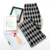 Black Micro-pull Pants Large Size Women's Pants Spring and Autumn Senior Sense Thin Plaid Pants Flared Pants Women's High Waist Pull Pants Small