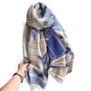 Plaid Five-pointed Star Scarf for Women, Autumn/winter Cashmere Shawl, Double-sided Two-tone Tassel Trim, Vintage Color-block Jacquard
