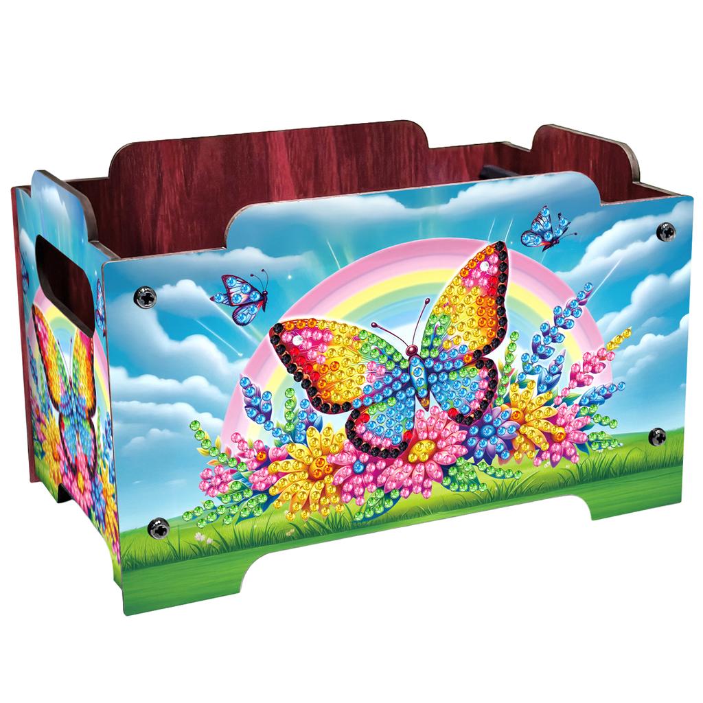DIY Diamond Painting Rhinestones Decorative Storage Box Crystal Mosaic Storage Container Handmade Storage Clutch for Home Decor