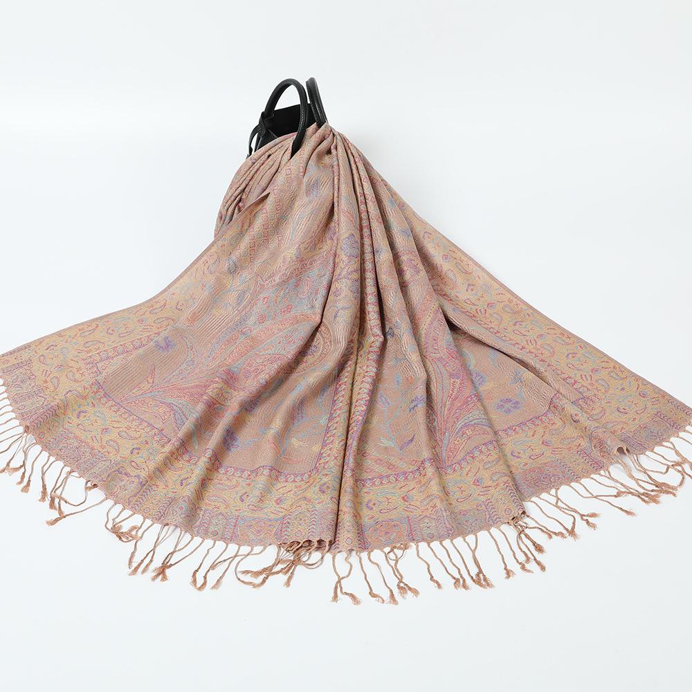 New red shawl with women's travel vacation photo scarf warm scarf cape