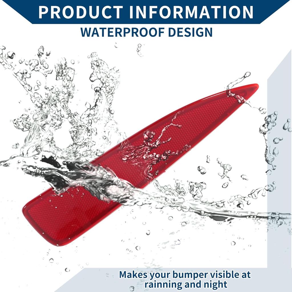 No.5216452100 Bumper Reflector for Toyota Yaris 2012-2014 Without Sport Bumper/Rear Left Bumper Reflector Side Marker/Durable ABS / 1 Pc Red