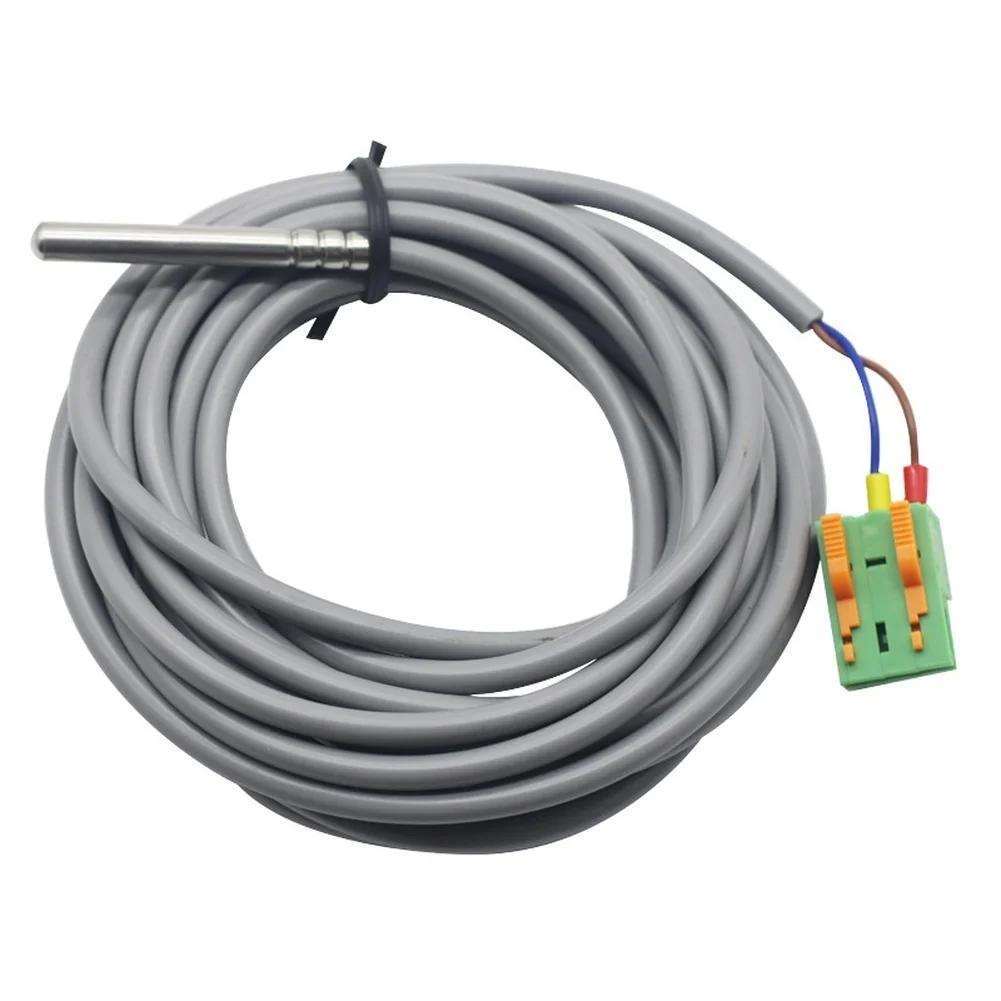 1PC Temperature Sensor 4M Cable Length Wall Mounted Boiler Water Tank Temperature Sensor Probe 10K 4M Cable 316L Sensor 5*0.6cm