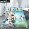 Hot Sale Game Anime Genshin Impact Printed Bedding Set Duvet Covers Pillowcases Comforter Bedding Set Bedclothes Duvet Cover 03